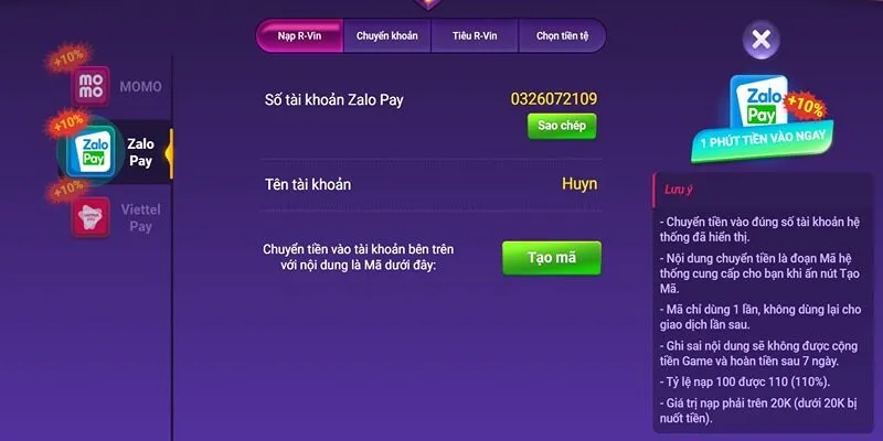 Hướng dẫn cách nạp tiền R88 chuẩn xác nhất